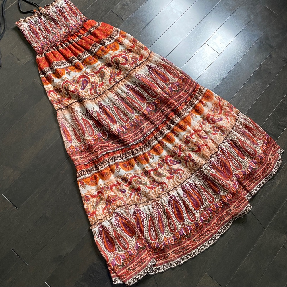 Le Chateau Multicolor Paisley Maxi Dress - Picture 3 of 10
